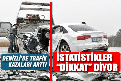 Denizli’de meydana gelen trafik kazaları 20.8 oranında arttı