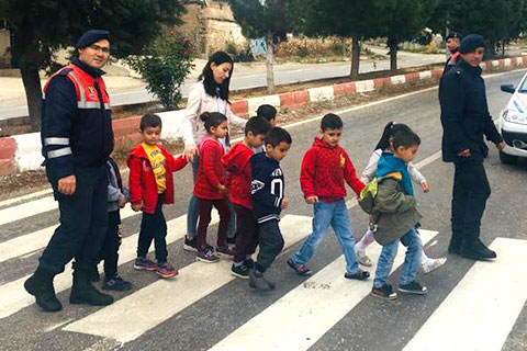 Jandarmadan eş zamanlı “Yayalara Öncelik” denetimi