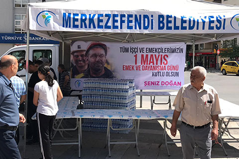 Merkezefendi Belediyesi’nden 1 Mayıs çadırı