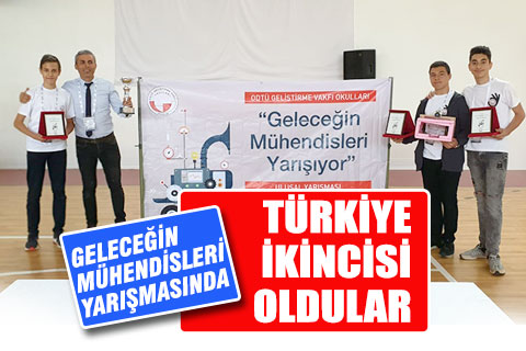 Geleceğin mühendisler yarışmasında Türkiye 2.si oldular