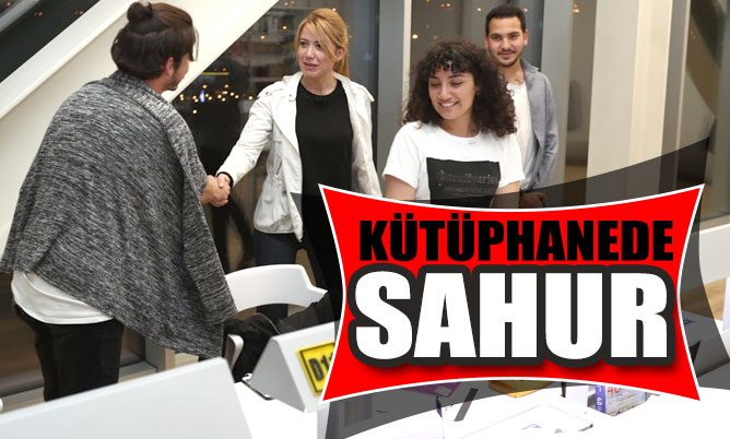 Başkan Doğan öğrenciler ile kütüphanede sahur yaptı