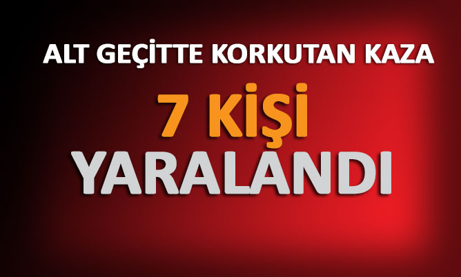 MİNİBÜS KAMYONA ÇARPTI: 7 YARALI