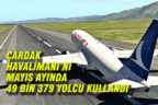 Çardak Havalimanı’nı 1 ayda 49 bin 379 yolcu kullandı
