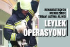 Ayağı sıkışan leyleği itfaiye ekipleri kurtardı