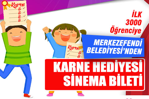 Merkezefendi Belediyesi 3 bin öğrenciye sinema bileti verecek
