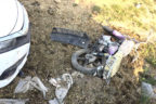 Aracına çarpan motosikleti takip etti ve çarptı
