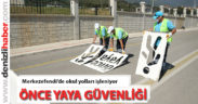 Merkezefendi’de okul önlerinde yaya geçitleri yenileniyor