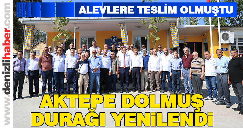 Yanan Aktepe dolmuş durağı yenilendi