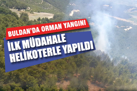 Buldan’da çıkan orman yangınında 1 hektar alan zarar gördü