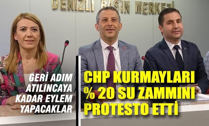 CHP kurmayları yüzde 20’lik su zammını protesto etti