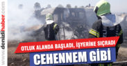 Hurda deposunda korkutan yangın