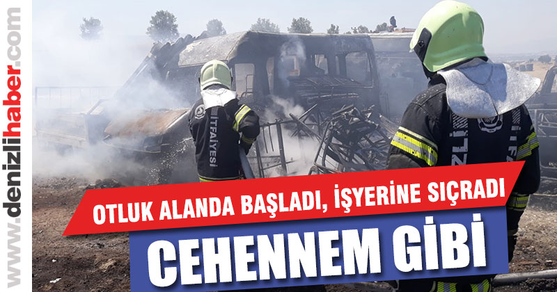 Hurda deposunda korkutan yangın