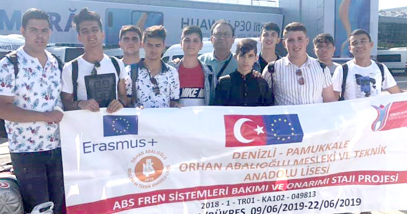 Öğrenciler fren sistemlerini yurt dışında öğrendi