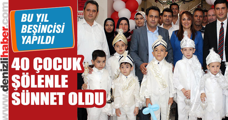40 çocuk düzenlenen şölenle sünnet oldu