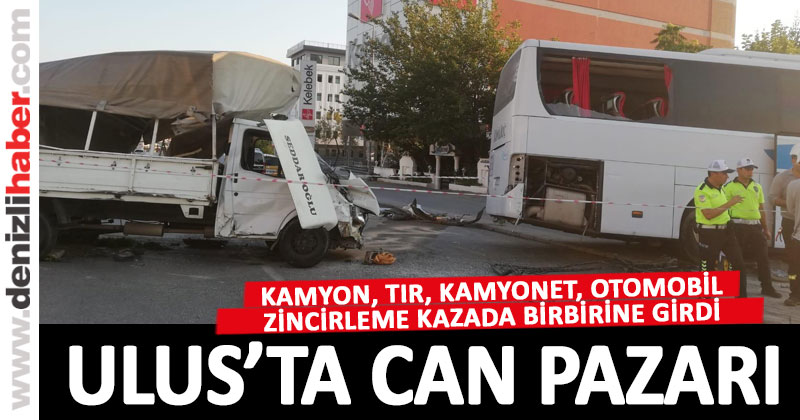 Ulus’ta zincirleme kaza