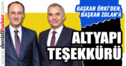 Başkan Örki, ihalesi yapılan altyapı çalışmaları için Büyükşehir’e teşekkür etti