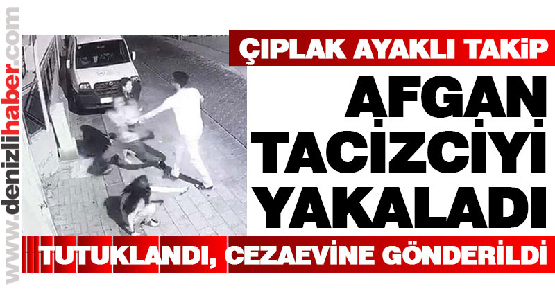 Balkondan atladı, Afgan tacizciyi yakaladı