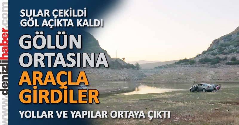 Sular çekildi göl açıkta kaldı