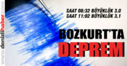 Bozkurt’ta 3.0 ve 3.1 büyüklüğünde iki deprem oldu