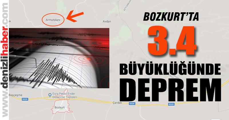 Bozkurt’ta 3.4 büyüklüğünde deprem meydana geldi