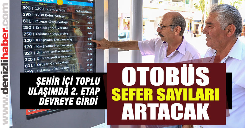 Otobüs hatlarında yapılan düzenlemelerde 2. etap da devreye girdi