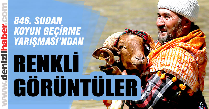 Sudan koyun geçirme yarışması renkli görüntülere sahne oldu