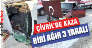 Çivril’de meydana gelen kazada 3 kişi yaralandı