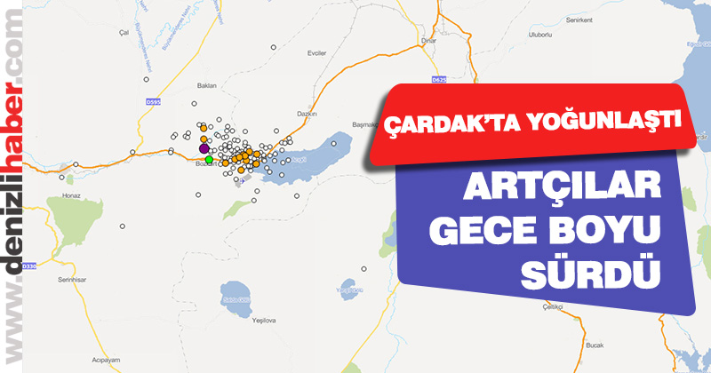 Artçılar gece boyunca sürdü