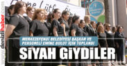Başkan Şeniz Doğan ve belediye personel kadın cinayetlerini protesto etti