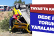 Tavas’ta dede ile torunu kazada yaralandı