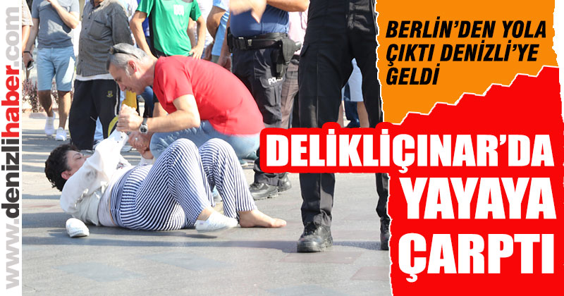 Delikliçınar Meydanı’nda motosikletli yayaya çarptı