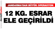 Jandarma 12 kilogram esrar ele geçirdi