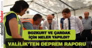 Valilik, deprem sonrası Bozkurt ve Çardak’ta yapılanları açıkladı