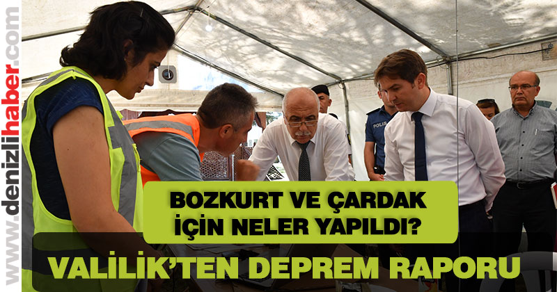 Valilik, deprem sonrası Bozkurt ve Çardak’ta yapılanları açıkladı