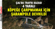 Çal’da meydana gelen trafik kazasında 4 kişi yaralandı