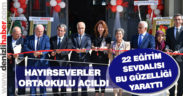 İmeceyle yapılan Hayırseverler Ortaokulu açıldı