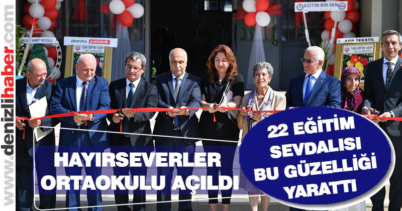 İmeceyle yapılan Hayırseverler Ortaokulu açıldı