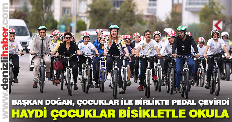 Başkan Doğan çocuklarla bisiklet bindi
