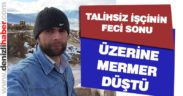Üzerine mermer düşen işçi hayatını kaybetti