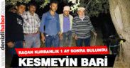 Kaçan kurbanlık 1 ay sonra bulundu