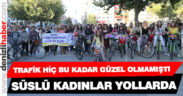 Süslü kadınlar 3. kez pedal çevirdi, renkli görüntüler ortaya çıktı