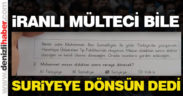 İranlı mülteci bile…