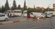 Akhan’da servis kazası ucuz atlatıldı