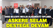 Tavas Belediye Meclisi’nden Barış Pınarı Harekatı’na tam destek