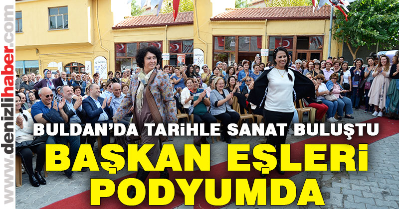 Başkan eşleri podyuma çıktı