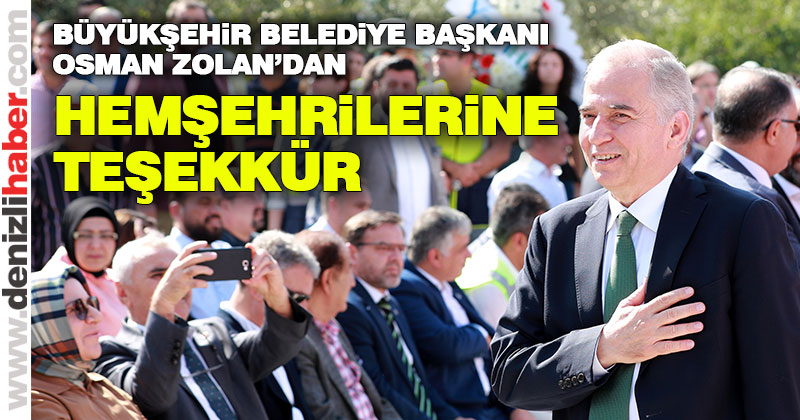Zolan’dan hemşehrilerine teşekkür
