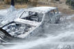 Çameli’de otomobil alevlere teslim oldu