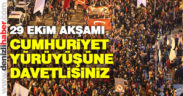 Cumhuriyet yürüyüşüne davet