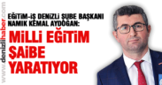 Başkan Aydoğan Milli eğitimi eleştirdi