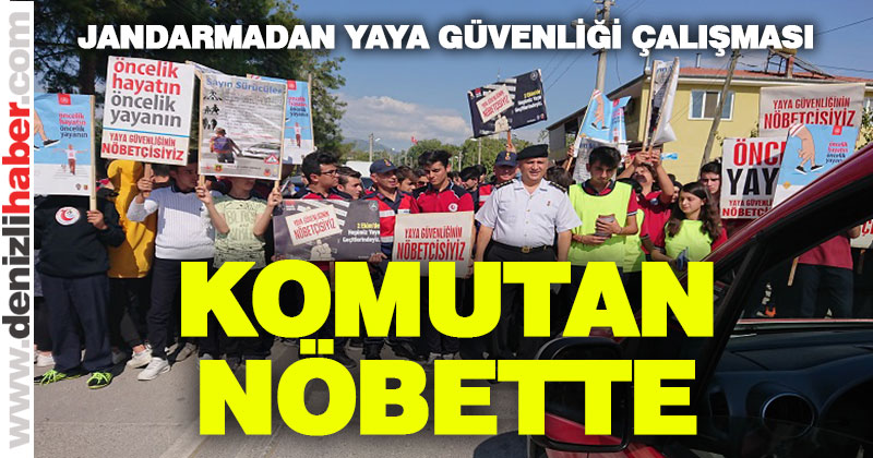 Jandarmadan yaya güvenliği nöbeti